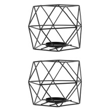 Mlins 2 Pcs Tea Light Candle Holder Wedding Decorations Office Black