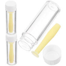 3Pcs Yellow Silicone Rgp Lens Sticks Safe Portable Contacts Lens Tools