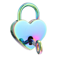 1Set Hartvormig Kleurlock Met Plating, Voor Tas En Veiligheid