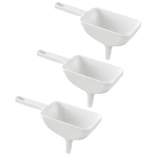 3Pcs Wide Mouth Funnel PP Reusable Flask Funnel Wear-Resistant White