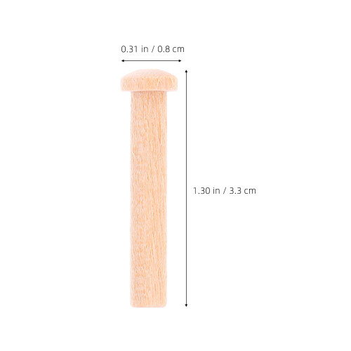 20Pièces Petits Clous En Bois Massif Beige Pour Bricolage 1