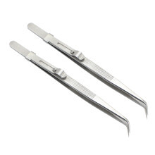 Masteelf 2set Forceps Tweezers For Jewelry Handling 16*0.39in Steel
