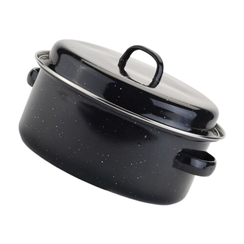 Nonstick Surface Casserole Dish With Lid Iron Enamel 1 Set 2
