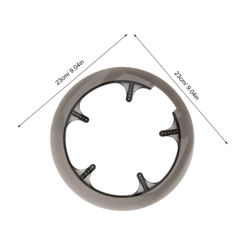 Cycle Chainring Cover Black Plastic Resists Mud 1pack 2