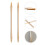 Piano Mutes For Tuning Stick Fork Khaki 2 Pcs 11