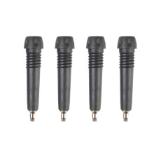 4pcs Trekking Pole Tip Covers Black Round Traction Addition