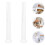 Sound Bowl Mallet Rubber 2pcs Transparent Cylindrical 10