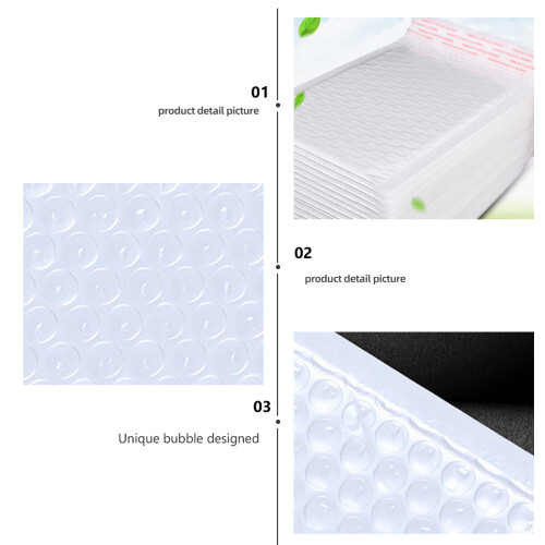 50Pcs White Pe Shockproof Bubble Storage Bags Durable Packaging Bags 2