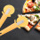 Raindrops Pizza Aerator Roller Yellow 2set 7.9x2.8x0.8in 7