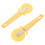 Raindrops Pizza Aerator Roller Yellow 2set 7.9x2.8x0.8in 6