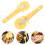 Raindrops Pizza Aerator Roller Yellow 2set 7.9x2.8x0.8in 5