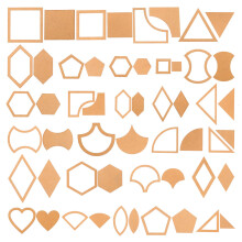 54pcs Manual Drawing Template Patchwork Embroidery Model Diy Tool