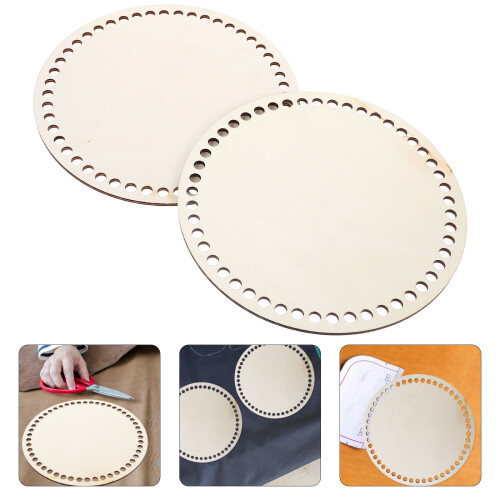 2 Pezzi Base Per Borse A All'uncinetto In Legno 1