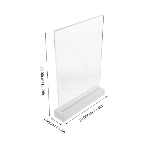 1 Set Led Writing Board Transparent Acrylic Erasable For Shops 1
