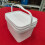 Raindrops  2 Pcs Paint Bucket Empty Cans Buckets Square With Lid White 6
