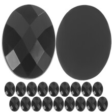 20St Kleine Ovale Acryl Rhinestones Zwart Voor Kleding En Sieraden