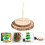 Artificial Tree Base Beige Wood 5pcs For Holiday Decor 11