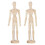 2Pcs Diy Jointed Wooden Puppet Statue Ornaments 1