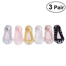Raindrops  3 Pairs Non-Slip Invisible Socks Stable Wearing Girl Child