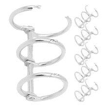 6 Pcs Metal Binder Notebook Loose Leaf Rings 3-Rings Silver
