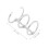 6 Pcs Metal Binder Notebook Loose Leaf Rings 3-Rings Silver 2