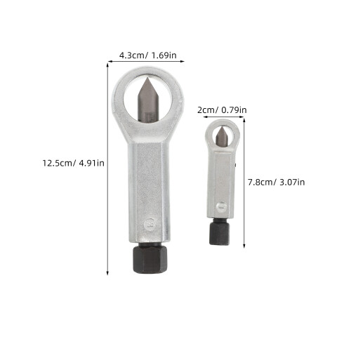 Rusted Nut Removal Nut Breaker Tool Alloy Steel 2pcs 1