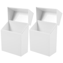 2Stk Weiße Mini Plastikbox Aufbewahrung Für Perlen Und Haarbandhalter