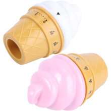 2 Pcs Hour Digital Wall Clock Ice Cream Timer Creative Learning Child