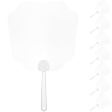 8Pcs DIY White Plastic Blank Fans for Painting, Drawing and Home Decor