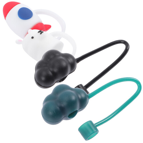 Straw Plugs Assorted Color 4pcs 2.75x1.18x0.79in