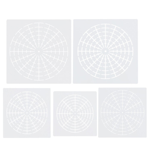 5 Sheets Mandala Dotting Tool Stencils Template Rock Painting Kit 1