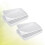 2St Eierhouder Wit Plastic Met Transparante , Duurzaam En 6