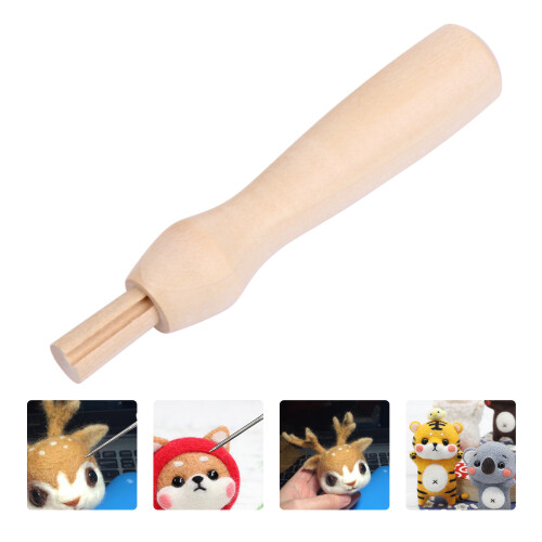5 Pcs Felting Tools Punch Poking Portable Wool Needle Handle 2