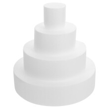 Cake Foam Round Practice Model For Display Cakes - 4pcs