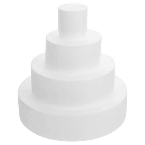 Cake Foam Round Practice Model For Display Cakes - 4pcs