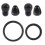 1Set Stethoscope Diaphragm Cover Replacement Kit Black Pe Ear Pieces 1