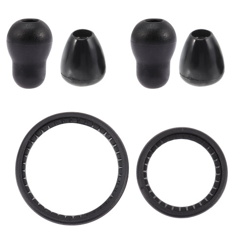 1Set Stethoscope Diaphragm Cover Replacement Kit Black Pe Ear Pieces