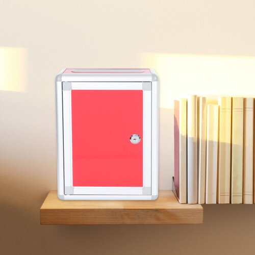 1Pc Lockable Metal Mailbox Stylish Office Letter Storage Container 1