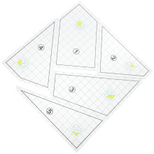 Sewing Rulers Templates Multi Transparent 5pcs