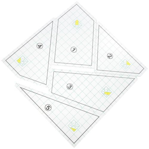 Sewing Rulers Templates Multi Transparent 5pcs