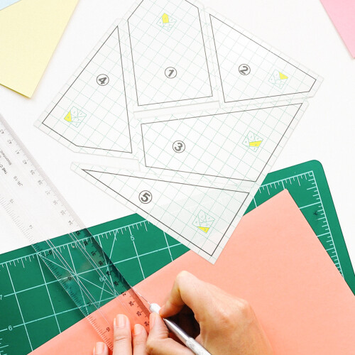Sewing Rulers Templates Multi Transparent 5pcs 2