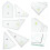 Sewing Rulers Templates Multi Transparent 5pcs 11