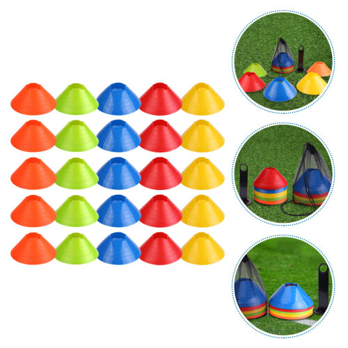 Soccer Disc Cones Red Pe 25pcs 7.9x7.9x3in 2