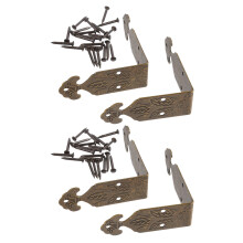 4 Sets Box Corner Guard Deck Brass Medium