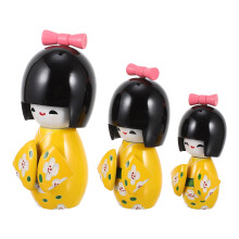 Kimono Doll For Home Toys Girls Nesting Dolls Child Office Yellow