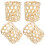 Tea Light Woven Holder Woven Beige 4pcs 3