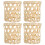 Tea Light Woven Holder Woven Beige 4pcs 5