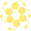 Straw Covers Yellow 6pcs 1.1x0.5in 11
