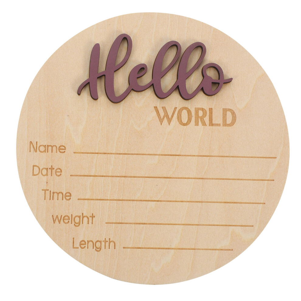 Baby Birth Announcement Sign Newborn Name Wooden Prop Solustre