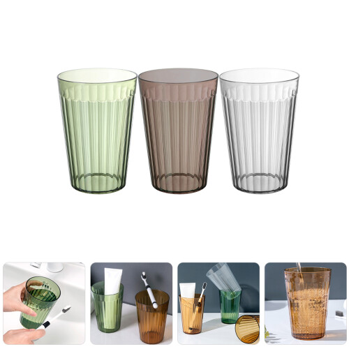 Drinking Cups Transparent White School 3pcs 5.11x3.54x2.55in 1